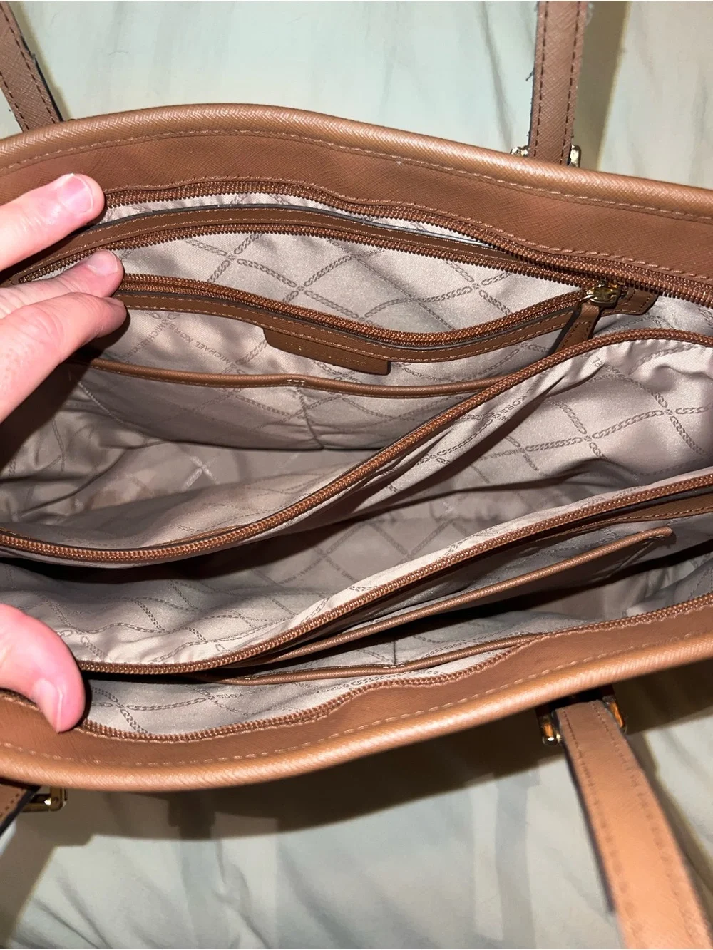 Michael Kors Chestnut Brown Leather Shoulder Tote
